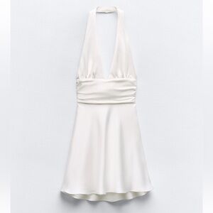 Zara satin effect halter dress